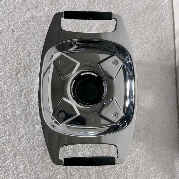 Vintage MCM Chrome Footed Casserole Server Warmer Stand Atomic Age Trivet - Picture 5 of 9